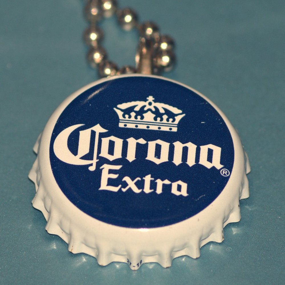 Corona Extra Beer Bottle Cap Charm